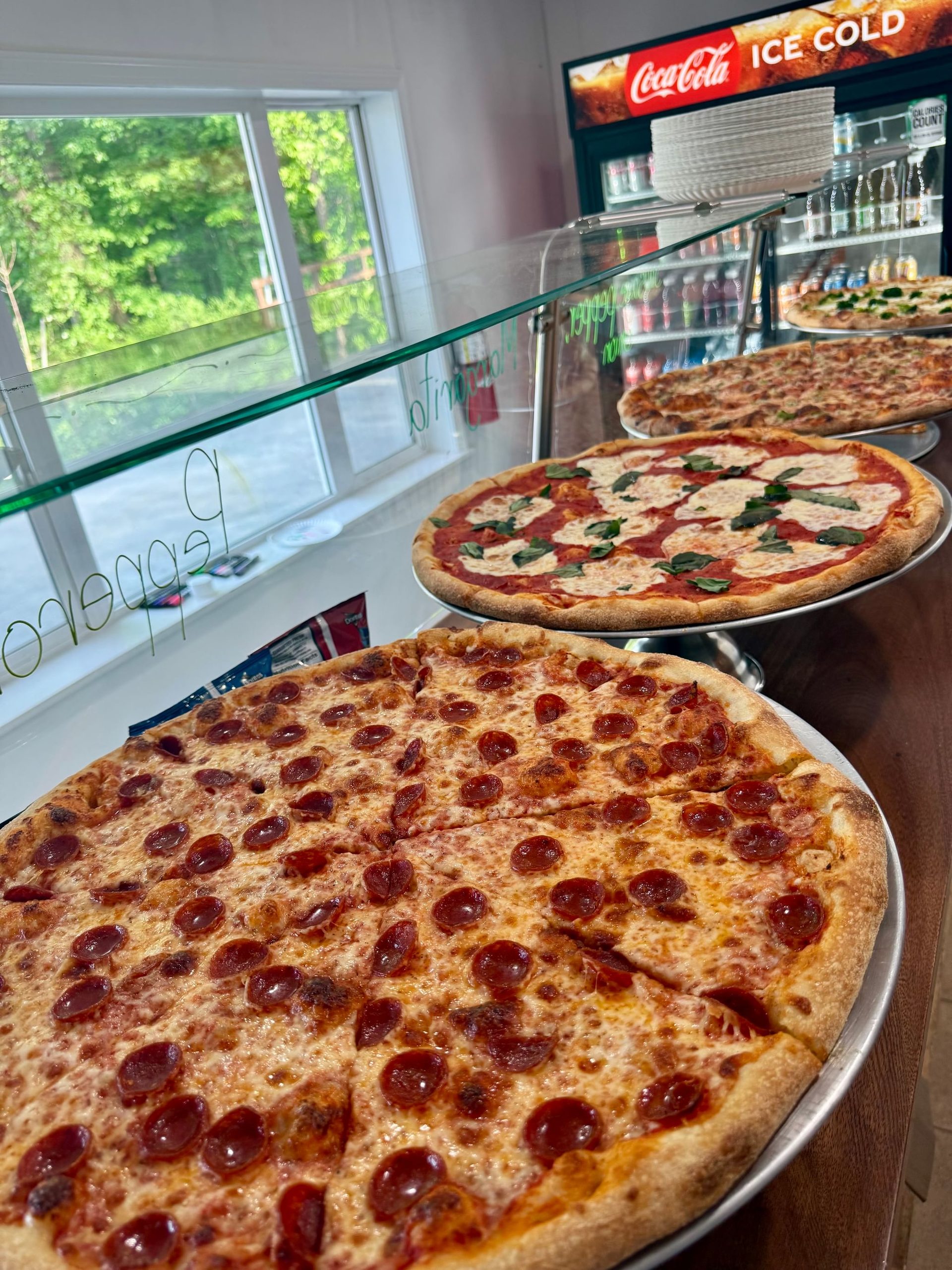 Slices at the counter